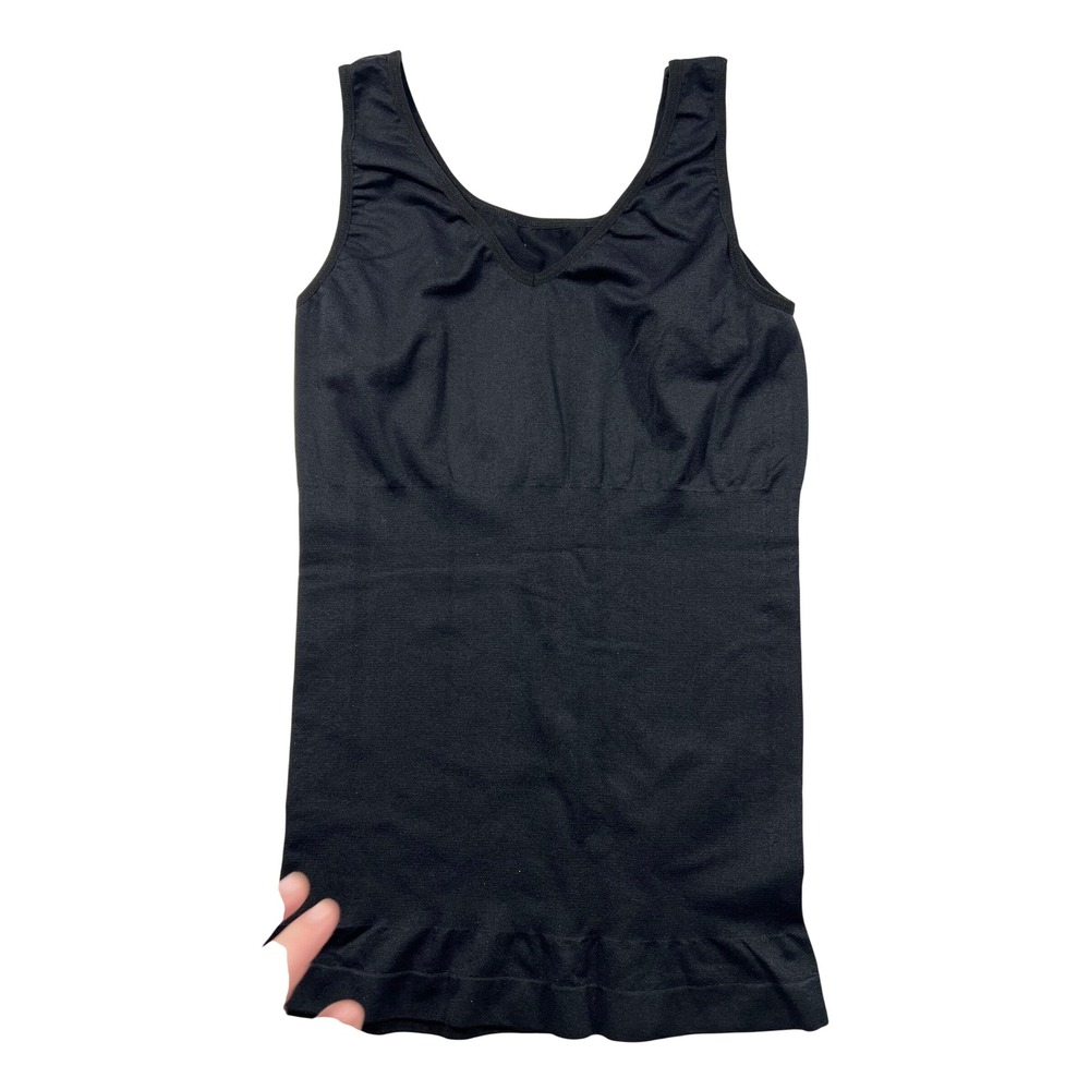Skinnygirl Shapewear Camisole XL Black Smoothing Compression Tank Top V- Neck
